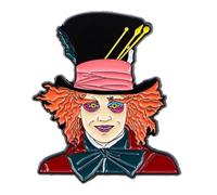 Distrigeek Pin's Le Chapelier Fou Alice aux Pays des Merveilles personnage en métal émaillé badge broche pins pour homme femme, idée cadeau original