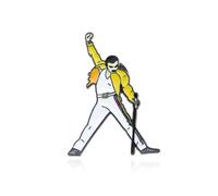 Distrigeek Pin's Queen Freddie Mercury Chanteur Rock - métal émaillé - Badge Homme Femme