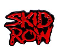 Distrigeek Pin's Skid Row Logo en métal émaillé badge broche pins groupe de musique Hard Rock Hevay Metal vintage rouge et noir idée cadeau pour homme femme fan de rock