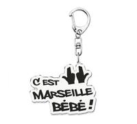 Distrigeek porte-clés Jule C'est Marseille Bébé porte-clefs en acrylique
