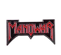 Distriggek Pin's Manowar Logo, en métal émaillé badge broche pins groupe de musique Heavy Metal, vintage, idée cadeau pour pour homme femme fan de rock