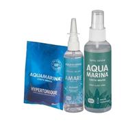 DISTROFARMA Pack Bien-être Complet | Nébuliseur Enfant 120ml + Eau de Mer Hypertonique 30ml + Spray Aloe Vera à l'Eau de Mer 150ml | Hydratation Naturelle Sans Additifs