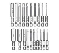 Disttocate 20 PièCe SéRie de CléS Hexagonales à TêTe Hexagonale 2.3 Pouce Long 1/4 Pouces Diameter Quick Release Shank Magnetic Screwdriver Bit Set