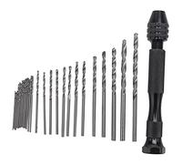 Disttocate 31 Pcs Forets à Main Set Précision Étau à Goupille Mini Peu de Foret de Torsion pour Bois en Métal,Travail Manuel Délicat, Assemblage Électronique et La Fabrication de Modèles