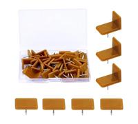 Disttocate 40 PCS Glissières de Tiroir à Clouer et à Glisser pour Meubles Glissière de Tiroir en Plastique Glissière de Tiroir Marron en Plastique pour Réparer une Commode
