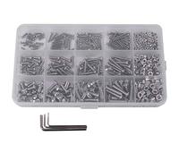 Disttocate 480Pcs Tête De Bouton 12 Tailles Kit Vis Et Écrous, M2 M3 Assortiment De Boulons À Tête Creuse Six Pans Creux En Acier Vis Kit De D'Assortiments