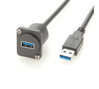 Disttocate Câble d'extension USB 3.0 mâle vers de type A XLR sur panneau Convertisseur USB A Châssis Bride Coupleur