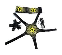 Disttocate Ceinture de football pour entraînement répétitif Passer Réception Ballon de contrôle pour entraînement des enfants Noir/jaune
