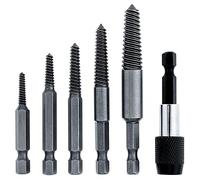 Disttocate Ensemble D'Extracteurs de Vis EndommagéEs et de Boulons CasséS de 6 PièCes avec Kit D'Outils de Tonnelles à Changement 1/4 Mauvais Dissolvant de Goujon de Vis