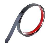 Disttocate Miroir Autocollant Plat Lignes Décoratives Bande Autocollant Mural Fond Mur Étude Plafond Bordure Noir