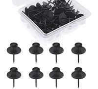 Disttocate Paquet de 20 Petits Clous pour Accrocher des Images à Double TêTe pour Accrocher des Ongles Clous Muraux pour Accrocher des Images (Noir)