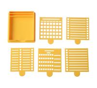 Disttocate Pochoir de notes autocollantes pour le bureau et l'école pour listes de choses à faire, maison, bureau, distributeur de notes adhésives - Jaune