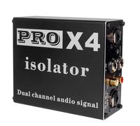 Disttocate Pro X4 Isolateur Audio Multifonctionnel Isolateur de Bruit Audio Isolateur de Bruit Audio 6.5mm 3.5mm XLR, Filtre Acoustique de Courant Filtre de Mise à la Terre