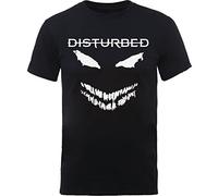 Disturbed - T-Shirt # L Black Unisex # Scary Face Candle [Import]