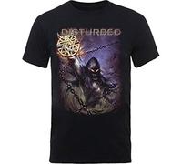 Disturbed - T-Shirt # S Black Unisex # Vortex Colours [Import]