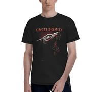 Disturbeds T-Shirt Full Width Men's Short Sleeved Casual Basic Classic Pullover Tees Manches Courtes(Medium)