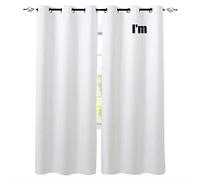 DISUGUAL Room Darkening Curtain Curtain I'm Curtain Treatment Thermal Insulated Blackout Grommet Drapes Curtain Curtain for Living Room, 2 Panneaux, 52 x 96 Pouces