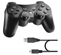 Diswoe Manette sans Fil Bluetooth sans Fil pour Manette PS3 Manette de Jeu 6 Axes pour Playstation 3 Bonus Câble de Charge Libre,