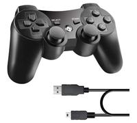 Diswoe Manette sans Fil Bluetooth sans Fil pour Manette PS3 Manette de Jeu 6 Axes pour Playstation 3 Bonus Câble de Charge Libre, Wi