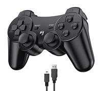 Diswoe Manette Sans Fil pour PS3 - Bluetooth avec Câble de Chargement USB et Double Vibration