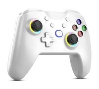 Diswoe Manette Switch Sans Fil pour Switch/Lite/OLED, Manette Switch Pro, Contrôleur pour Switch sans fil avec LED RVB 7 couleurs Fonction de réveil, Turbo, Axe gyroscopique, Réglable Vibration
