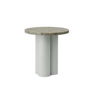 Dit Table d'Appoint Vert Clair/Travertin Argent