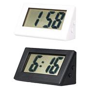 Ditanpu Réveil Numérique, Réveil De Voyage Mini Horloge Numérique LCD Portable avec Calendrier, Sens Visuel Clair Et Confortable, pour Enfant Fille Garcon Ado Adultes Blanc/noir