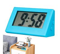 Ditanpu Réveil Numérique, Réveil De Voyage Mini Horloge Numérique LCD Portable avec Calendrier, Sens Visuel Clair Et Confortable, pour Enfant Fille Garcon Ado Adultes Bleu