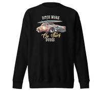 Ditch Work Go Surf Dudes Vintage Car Sweat-shirt unisexe pour adulte, Noir , XXL
