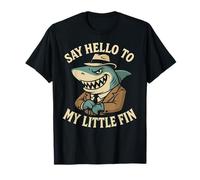 Dites Bonjour à My Little Fins Funny Fishing Shark T-Shirt