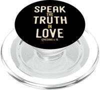 Dites la vérité avec Amour, Verset biblique KJV, Éphésiens 4:15 PopSockets PopGrip pour MagSafe
