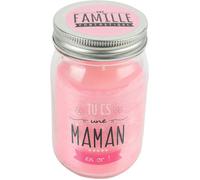 Dites-le avec des mots MO0156 Bougie parfumée Bocal Tu es une Maman en or Senteur fleurs de printemps Verre Rose D7,8xH13cm