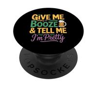 Dites-Moi Que Je suis Une Jolie Femme de Mardi Gras Qui boit de l'alcool PopSockets PopGrip Adhésif