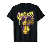 Dites Moins Que Les Vrais bougent en Silence Urban Graffiti Chess King T-Shirt