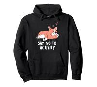 Dites Non à l'activité Mignon endormi Paresseux Corgi EduEly Sweat à Capuche