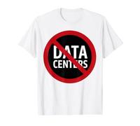 Dites Non à l'arrêt des centres de données T-Shirt Graphique avec Valeur, Homme, Blanc, M