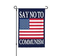Dites Non Au Communisme Bannière Avec Œillets Drapeaux Double Face Drapeaux De Jardin Pour Clubs Fêtes Toutes Les Saisons 30X45cm