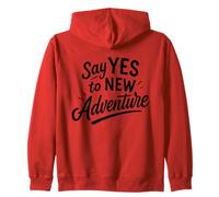 Dites Oui à la Nouvelle Aventure motivante Voyage, randonnée, Camping Sweat à Capuche