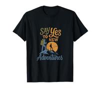 Dites oui aux nouvelles aventures Camper Mountain Design T-Shirt