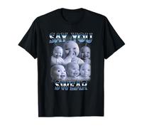 Dites Que Vous jurez AI Niche Baby Holding Back Laugh Genz Meme T-Shirt