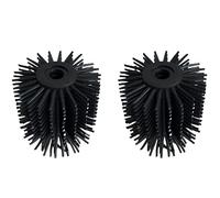 DITI Lot de 2 têtes de brosse WC de rechange - Convient pour brosse WC DITI non universelle, silicone TPR, autonettoyante, hygiénique et sans odeur