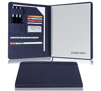 Ditiord Étui folio pour bloc-notes intelligent Rocketbook - Organiseur | Tissu imperméable, organiseur de portefeuille A4, porte-stylo, emplacements pour cartes, compatible avec Rocketbook Core