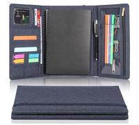 Ditiord Housse pour Rocketbook Fusion Executive Size, étui pour ordinateur portable multi-format A5 avec porte-stylo, poche pour téléphone, poche zippée, porte-cartes de visite, 22,4 x 15,2 cm, bleu