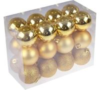 DITK-U 24 pièces Boules d'arbre de Noël 3cm Matte Glitter Boules d'arbre de Noël Ornaments Décoration d'arbre Glänzend für Baum