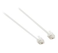 DITM® Cordon Téléphone ou ADSL RJ11 mâle vers RJ 11 mâle - Blanc - 5,00 m