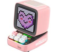Ditoo Enceinte Bluetooth Avec Affichage Leds, Reveil, Et 10 Watts Audio Pour Chambre, Diy, Anniversaire (Rose)