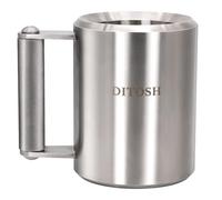 DITOSH 10kg/22lb Heavy Coffee Mug Challenge 304 Stainless Steel Dumbbell Cups Silver Overweight Sports Water Cup for Fitness Training Arm Strength Prank Gift Home Gym Workout Equipment 400ml/13.5oz