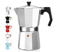 DITOSH 3 Tasse Aluminum Espresso Stovetop Moka Pot Express Coffee Maker Percolator Italian Classic Mocha Coffee Machine for Italian and Cuban Cafe Brewing for Home & Camping 150ml 5oz