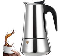 DITOSH 4 Tasse Stovetop Espresso Maker Stainless Steel Moka Pot Espresso Maker Percolator Italian Coffee Maker Capable Mocha Coffee Machine Cafe Classic Maker for Home et Camping 200ml 6.6oz