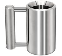 DITOSH 4kg/8.8lb Heavy Coffee Mug Challenge 304 Stainless Steel Dumbbell Cups Silver Overweight Sports Water Cup for Fitness Training Arm Strength Prank Gift Home Gym Workout Equipment 100ml/3.4oz
